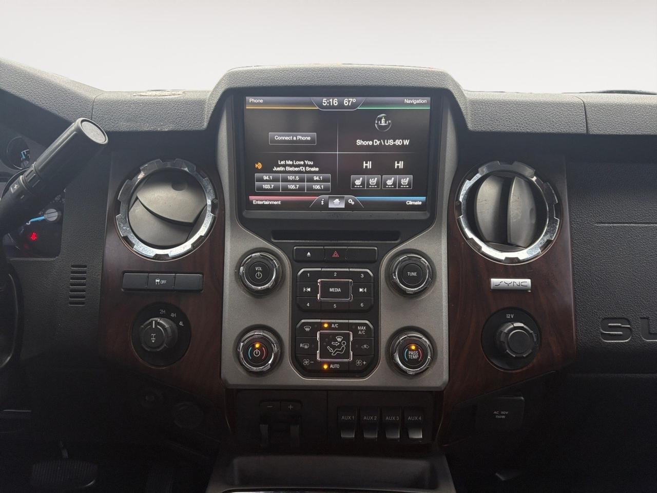 2016 Ford Super Duty F-250 SRW Lariat, LIFTED, TOW PACKAGE, SUNROOF, REMOTE START, BLUETOOTH, HEATED & VENITLATED SEATS, GOOSE NECK HITCH, REAR POWER SLIDING WINDOW, RIDE SUPER DUTY IN THIS F-250! Virginia Beach VA