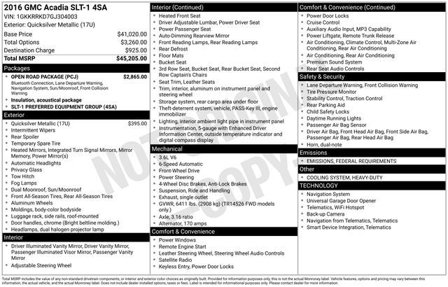 2016 GMC Acadia SLT-1 Raleigh NC