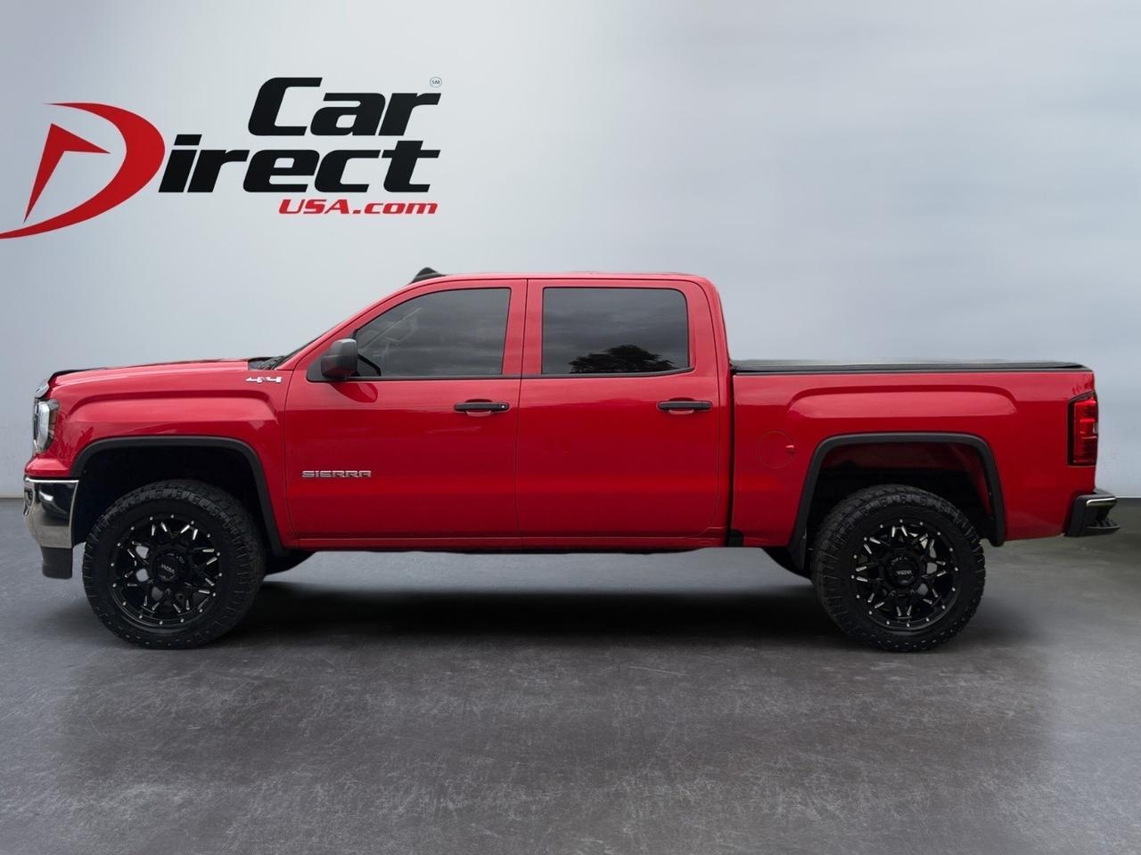 2016 GMC Sierra 1500 CREW CAB 4X4 5.3L V8, LIFTED, RUNNING BOARDS, BACKUP CAMERA WITH PARKING SENSORS, BLUETOOTH, SOFT TONNEAU COVER, BED LINER, ONLY 58K MILES, 1 OWNER, CLEAN CERTIFIED CARFAX, THIS GMC IS READY TO RIDE THE ROAD!