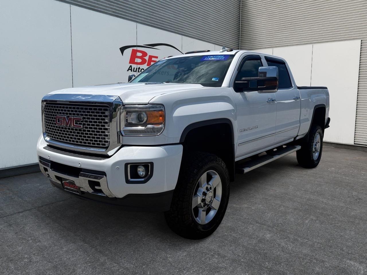 2016 GMC Sierra 2500HD Denali, HEATED/VENTILATED SEATS, BLUETOOTH, BED LINER, TONNEAU COVER, TOW PACKAGE, POWER FOLDING MIRRORS, REMOTE START, UNIVERSAL GARAGE DOOR OPENER, SUNROOF, RUNNING BOARDS, CLEAN CARFAX!