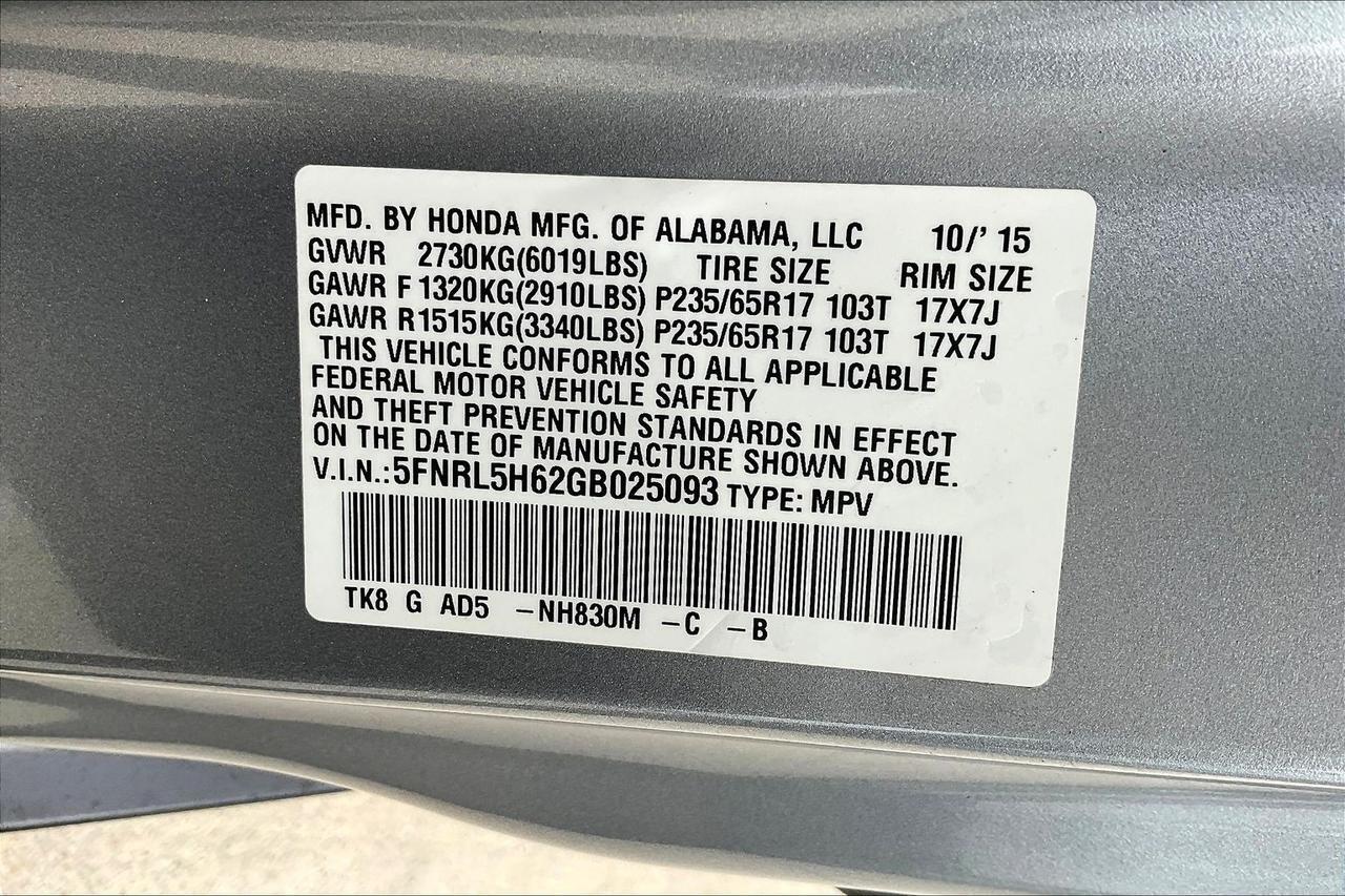 2016 HONDA ODYSSEY EXL Houston TX