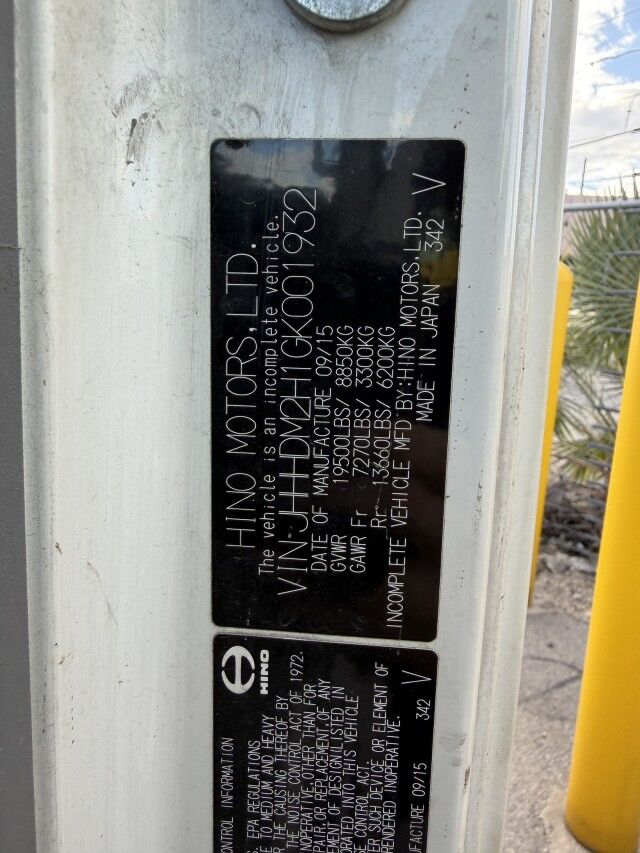 2016 Hino 195 Cab & Chassis Only Truck - SOLD AS IS Miami FL