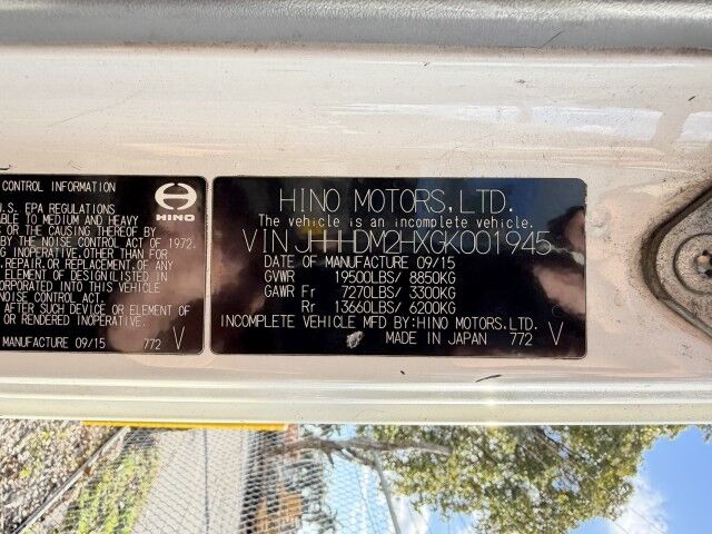 2016 Hino 195 Cab & Chassis Only Truck - SOLD AS IS