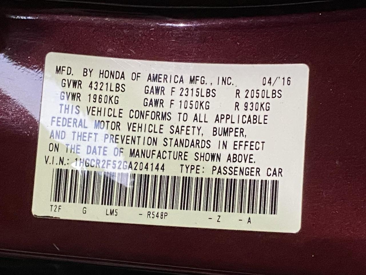 2016 Honda Accord Sedan Sport Richmond Hill NY