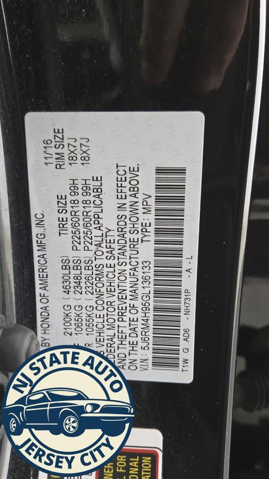 2016 Honda CR-V Touring Jersey City NJ