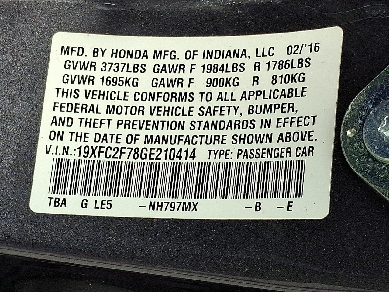 2016 Honda Civic EX Allentown PA