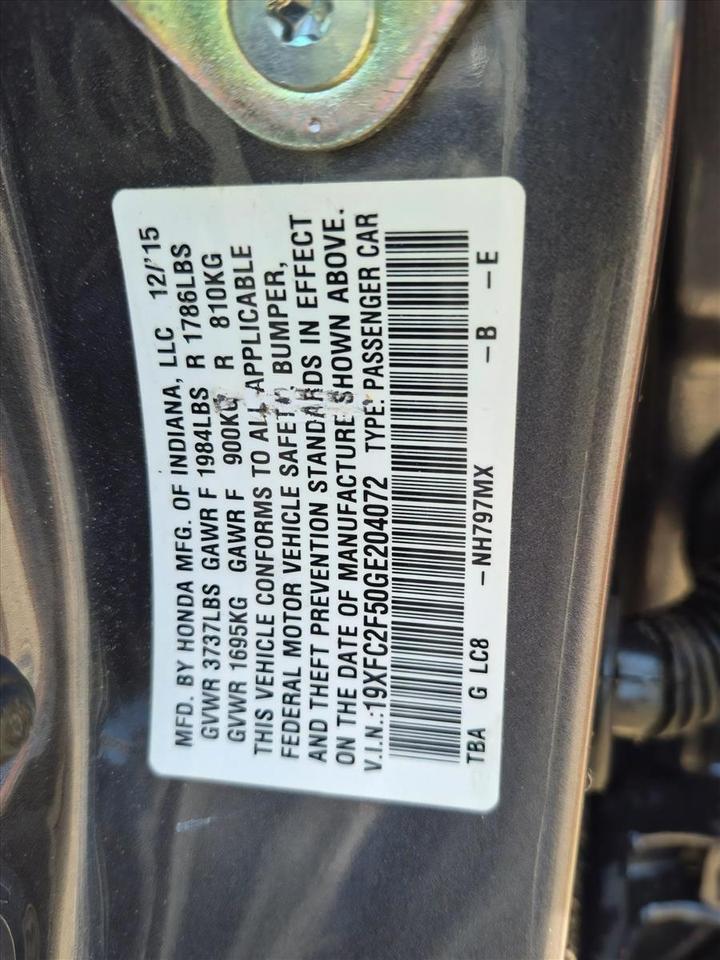 2016 Honda Civic Sedan LX Roseville CA