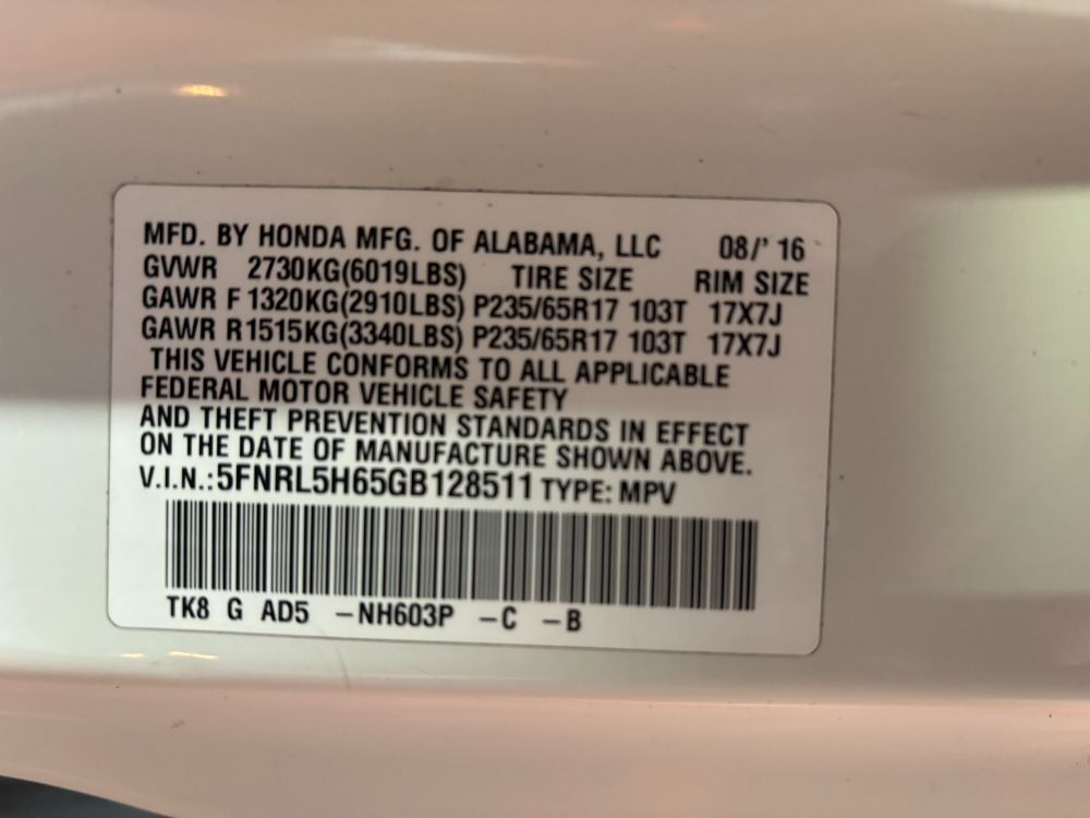 2016 Honda Odyssey EX-L Franklin OH