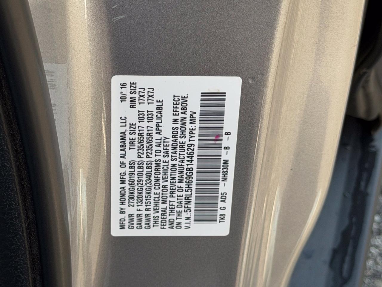 2016 Honda Odyssey EX-L Springfield VA