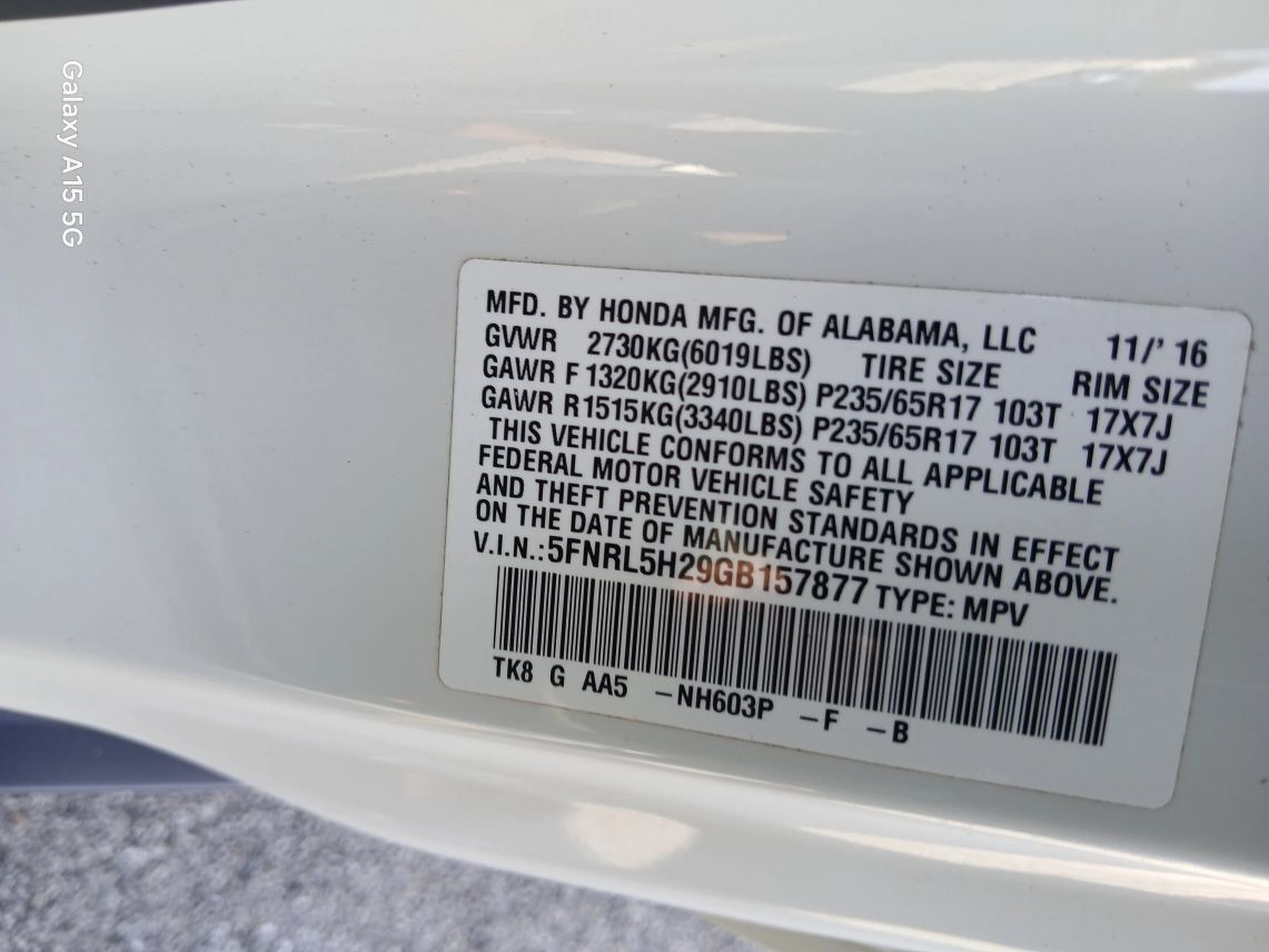 2016 Honda Odyssey LX Minivan 4D Maitland FL