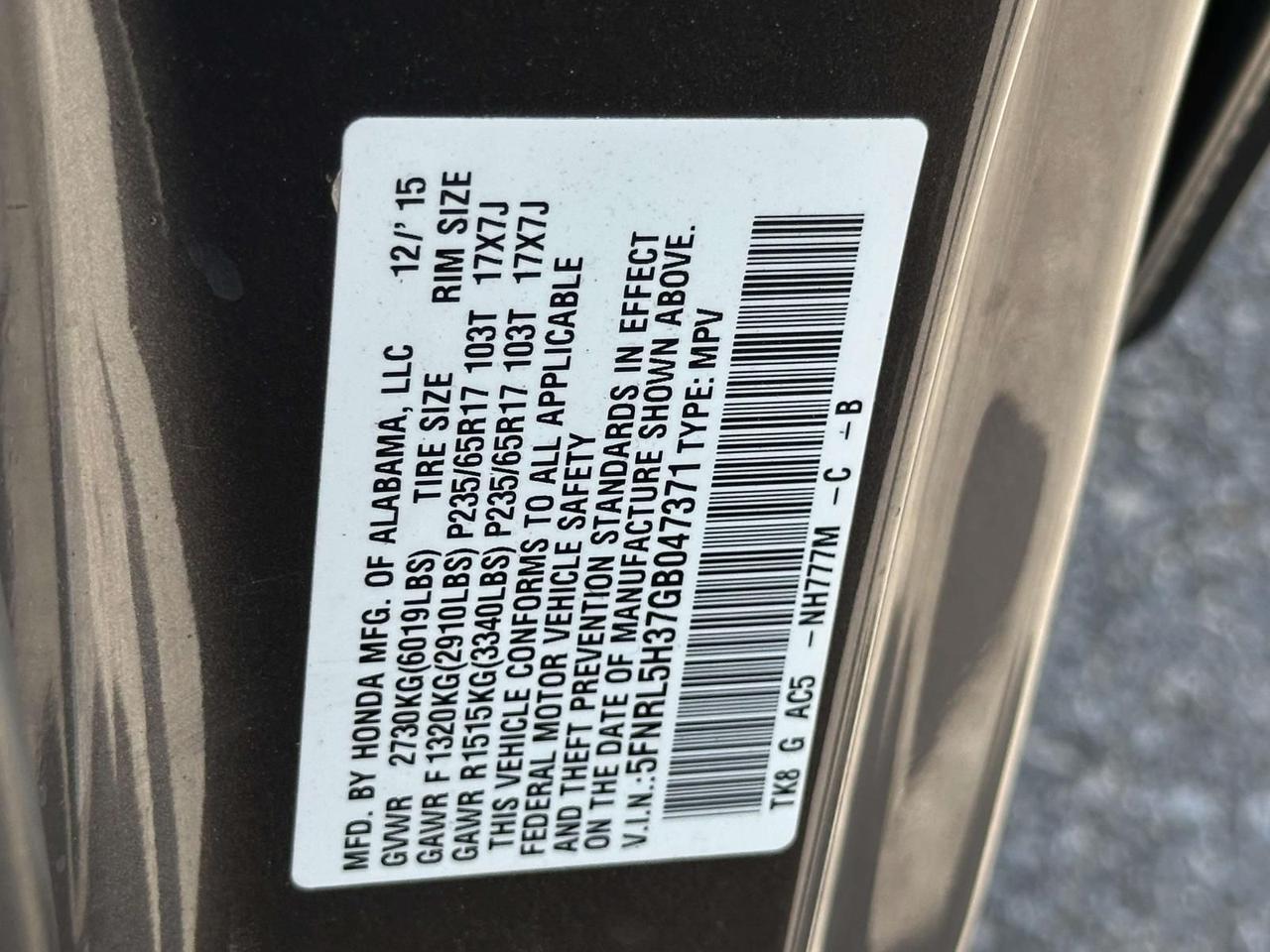 2016 Honda Odyssey SE Alexandria VA