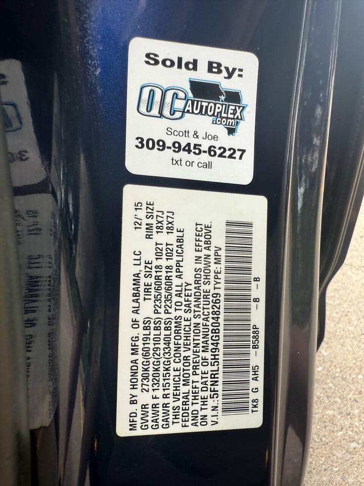 2016 Honda Odyssey Touring Elite 4dr Mini Van Eldridge IA