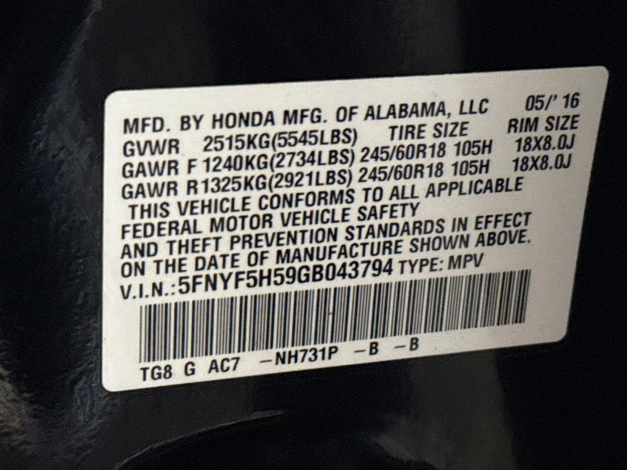 2016 Honda Pilot EX-L San Antonio TX