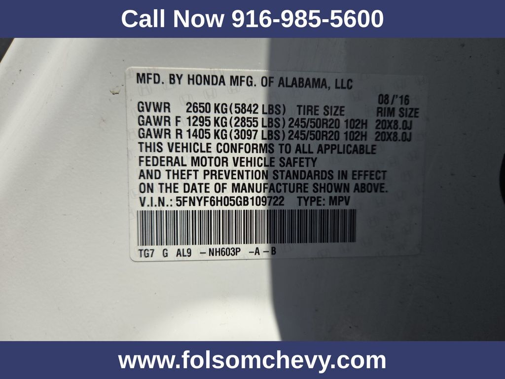 2016 Honda Pilot Elite Folsom CA