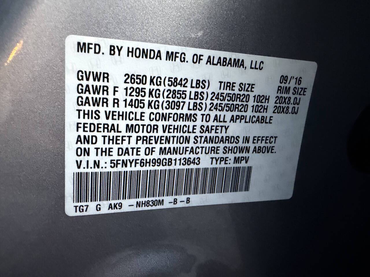 2016 Honda Pilot Touring AWD 4dr SUV Eldridge IA