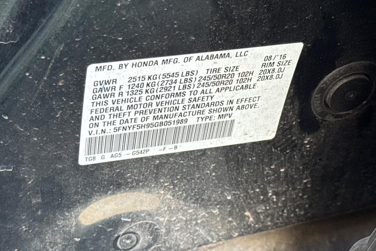 2016 Honda Pilot Touring Roseville CA