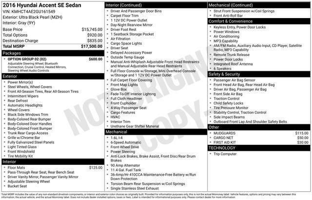 2016 Hyundai Accent SE