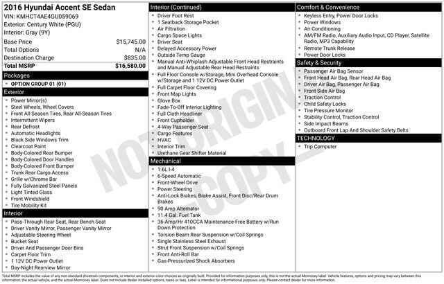 2016 Hyundai Accent SE Raleigh NC