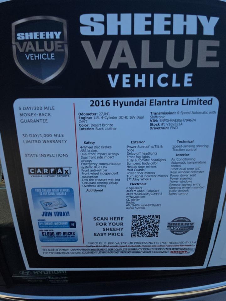 2016 Hyundai Elantra Limited Waldorf MD