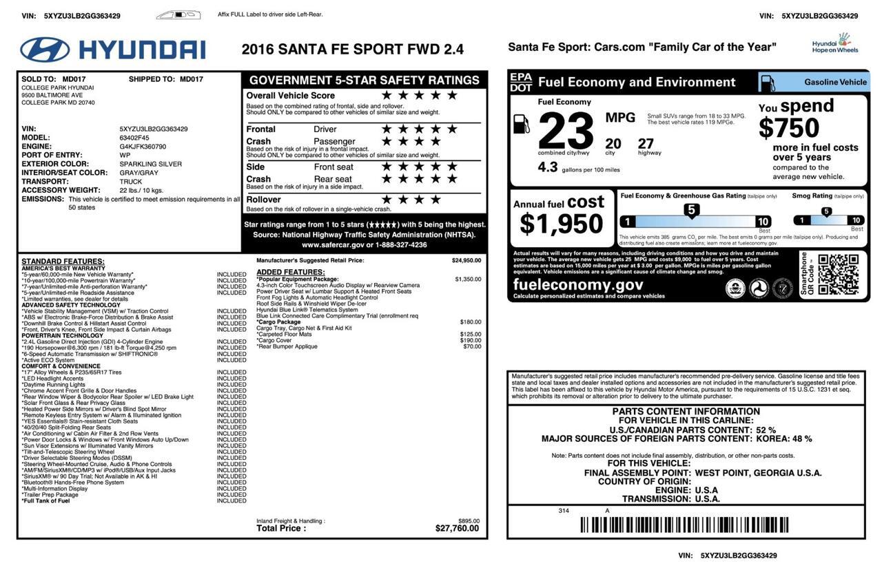 2016 Hyundai Santa Fe Sport Tallmadge OH