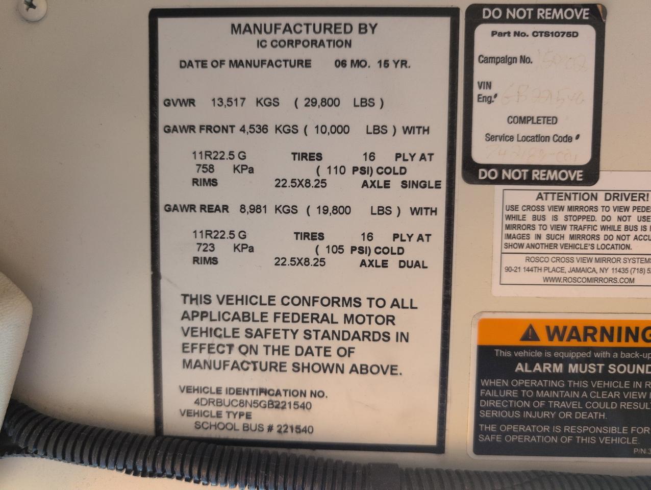 2016 IC INTERNATIONAL CE300