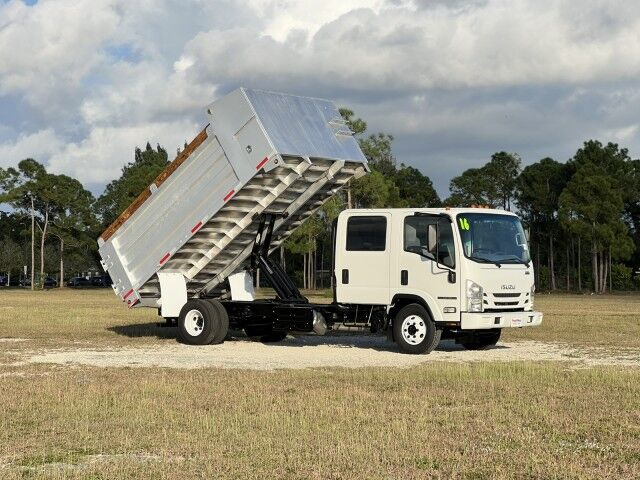 2016 Isuzu NPR-HD Crew Cab 14' Aluminum Landscape Dump Truck