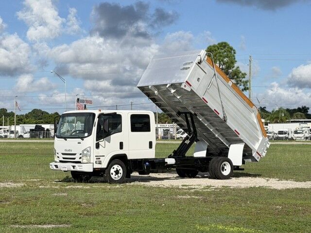 2016 Isuzu NPR-HD Crew Cab 14' Aluminum Landscape Slanted Dump Truck