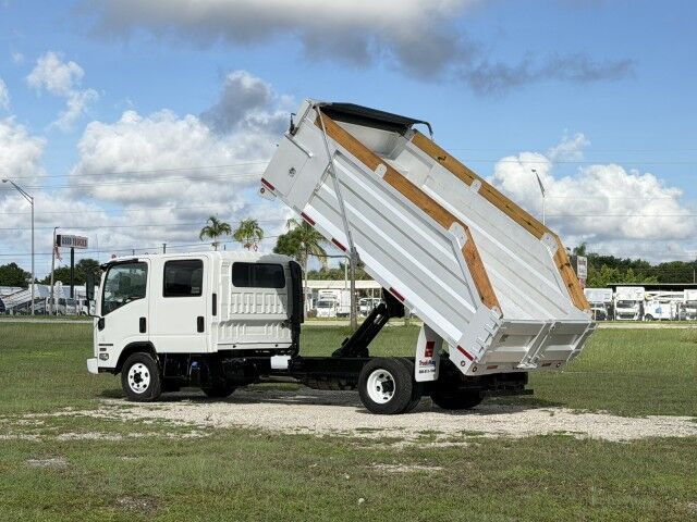 2016 Isuzu NPR-HD Crew Cab 14' Aluminum Landscape Slanted Dump Truck Homestead FL