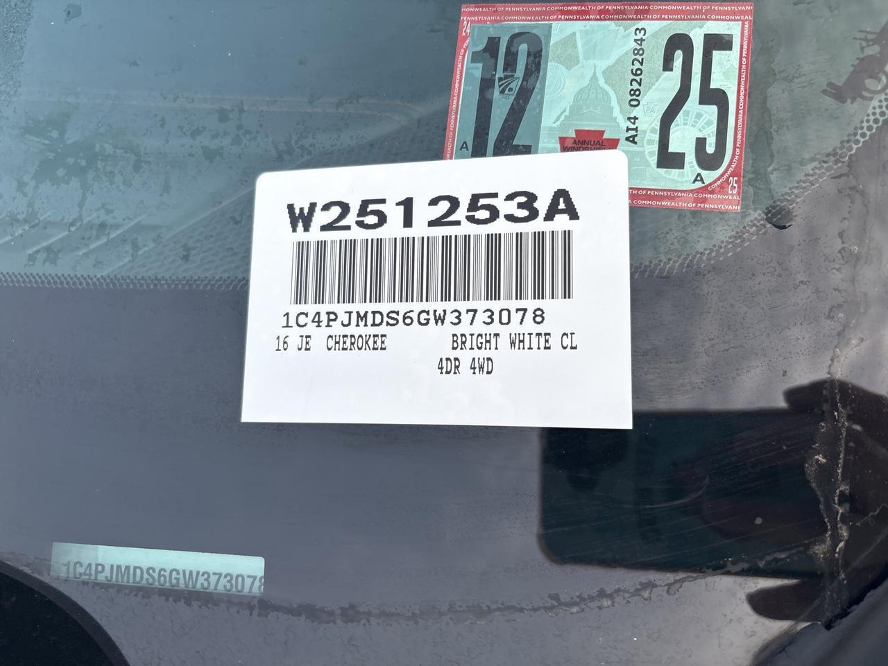 2016 Jeep Cherokee Limited Hagerstown MD