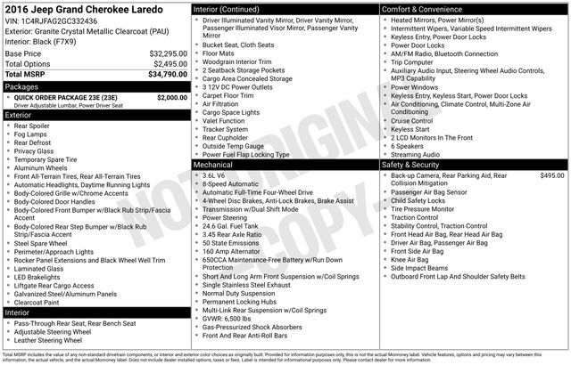 2016 Jeep Grand Cherokee Laredo Raleigh NC