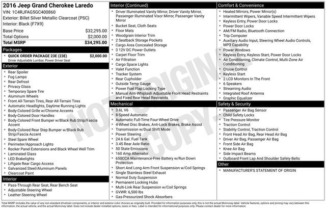 2016 Jeep Grand Cherokee Laredo Raleigh NC