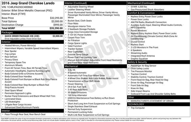 2016 Jeep Grand Cherokee Laredo Raleigh NC