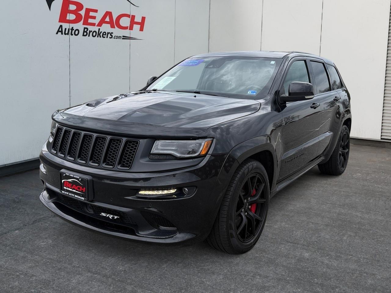 2016 Jeep Grand Cherokee SRT Night, HEATED/VENTILATED SEATS, HEATED REAR SEATS, BLUETOOTH, BACKUP CAMERA, POWER/HEATED MIRRORS, UNIVERSAL GARAGE DOOR OPENER, REMOTE START, HARMAN/KARDON SPEAKERS, MOONROOF, LOW MILES, CLEAN CARFAX, BUILT FOR SPEED READY TO ROAR!