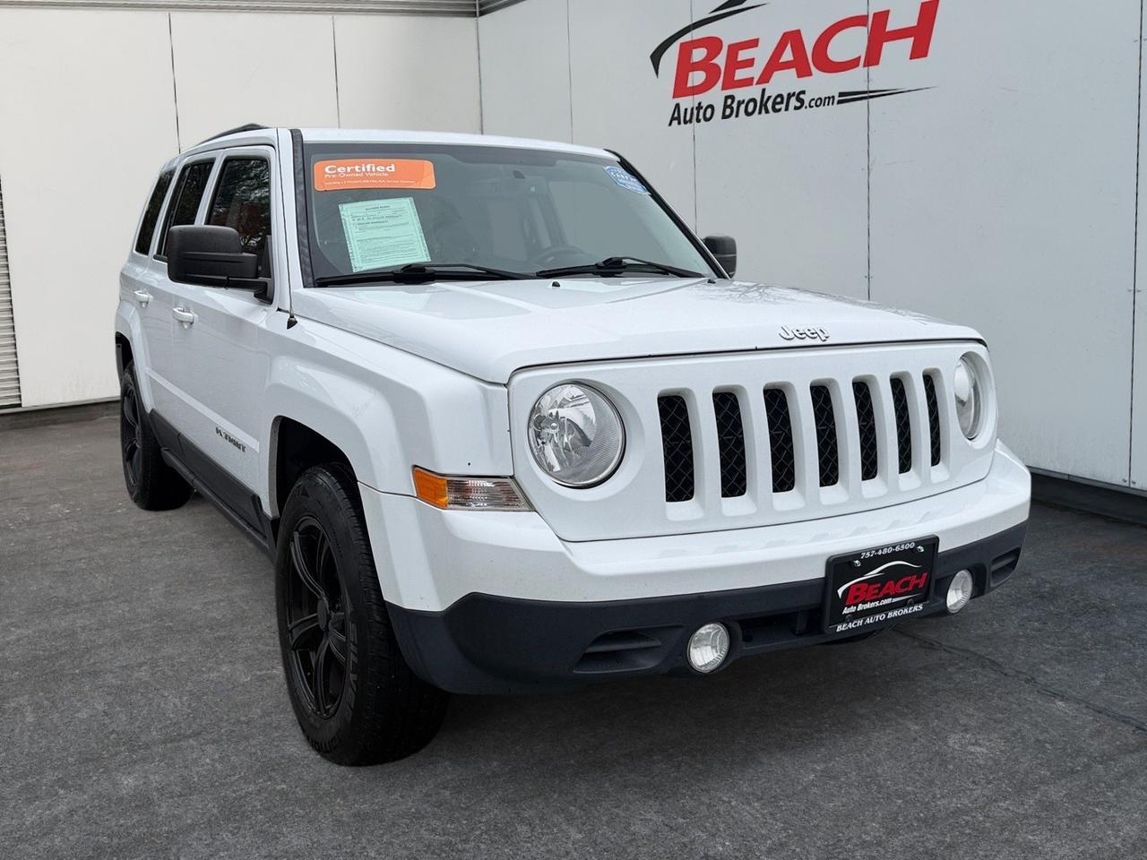 2016 Jeep Patriot Sport, TOW PACKAGE, KEYLESS ENTRY, POWER AND HEATED MIRRORS, BACKUP CAMERA, BLUETOOTH, FLOOR MATS, LOW MILES, COME AND TEST DRIVE THIS JEEP TODAY!