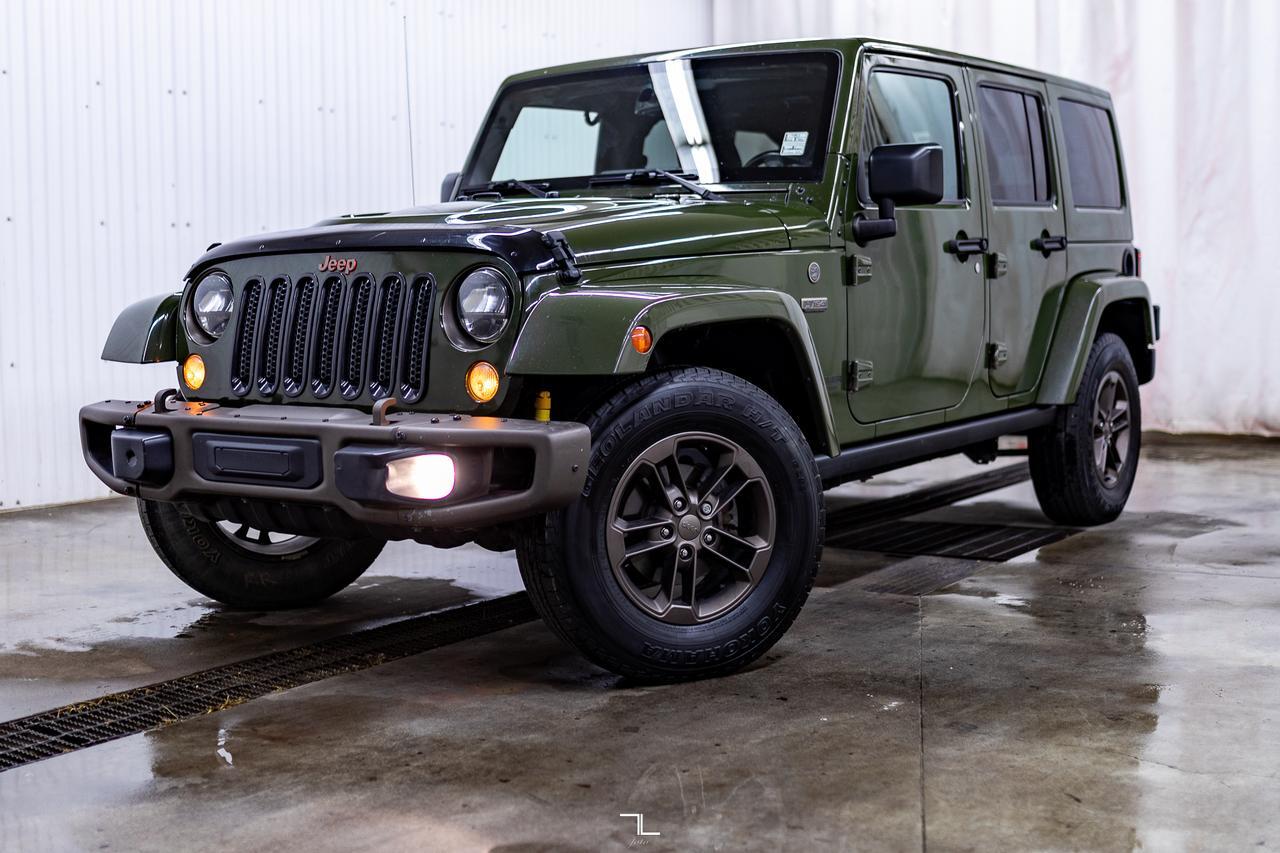 2016 Jeep Wrangler Unlimited 4x4 Sahara 75th Anniversary Edition Leather Nav Red Deer AB