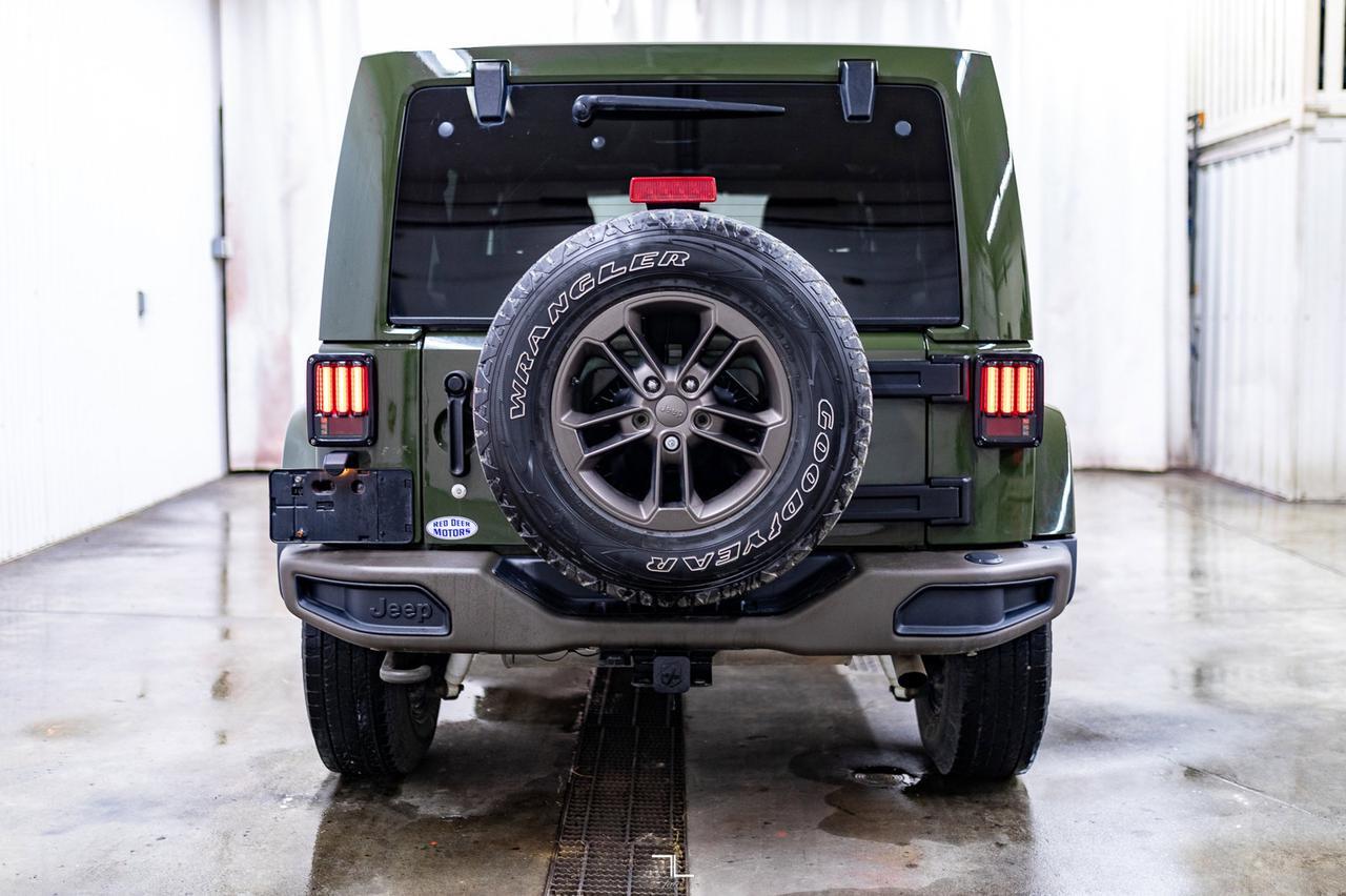 2016 Jeep Wrangler Unlimited 4x4 Sahara 75th Anniversary Edition Leather Nav Red Deer AB