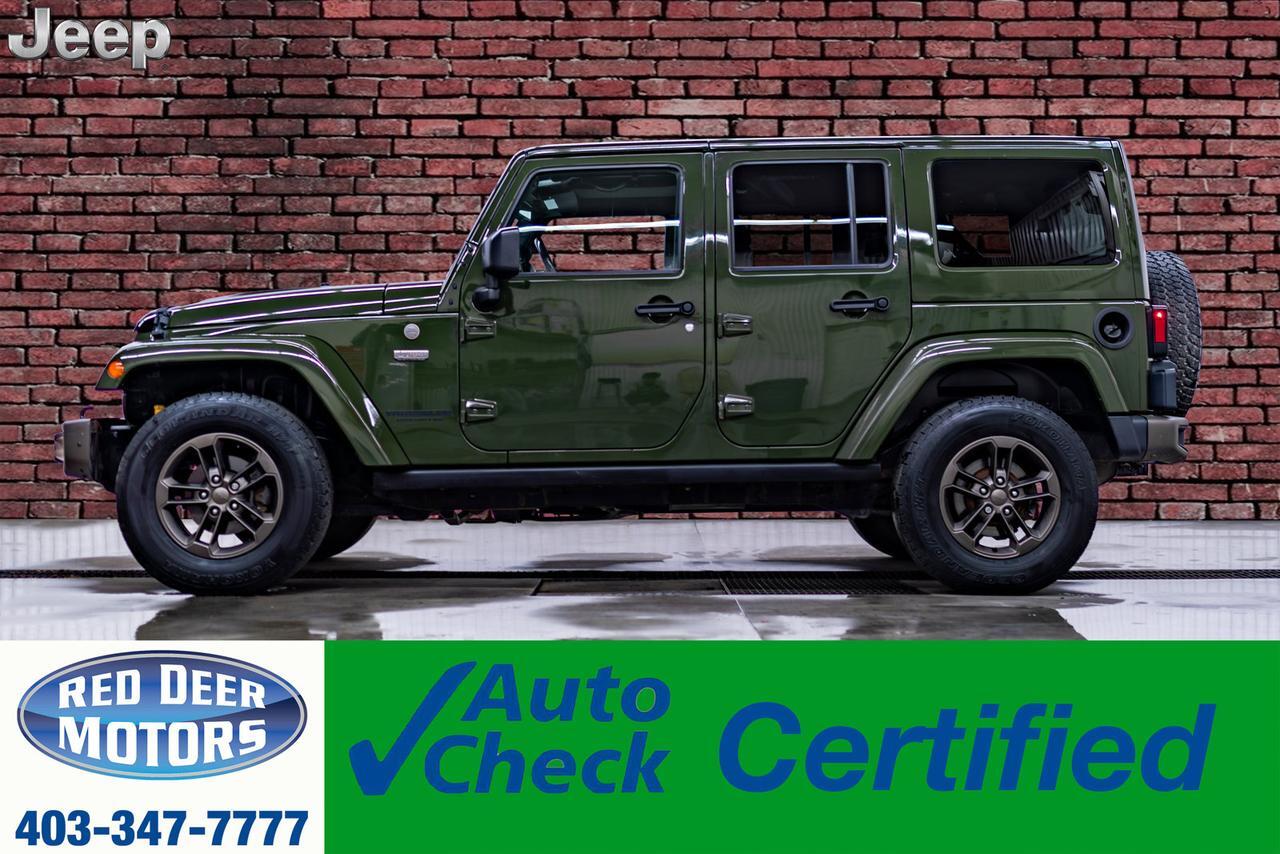 2016 Jeep Wrangler Unlimited 4x4 Sahara 75th Anniversary Edition Leather Nav Red Deer AB
