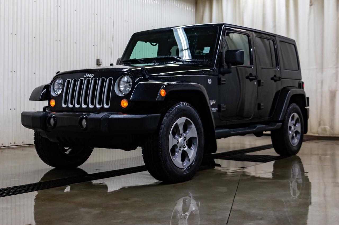 2016 Jeep Wrangler Unlimited 4x4 Sahara Manual Nav Red Deer AB