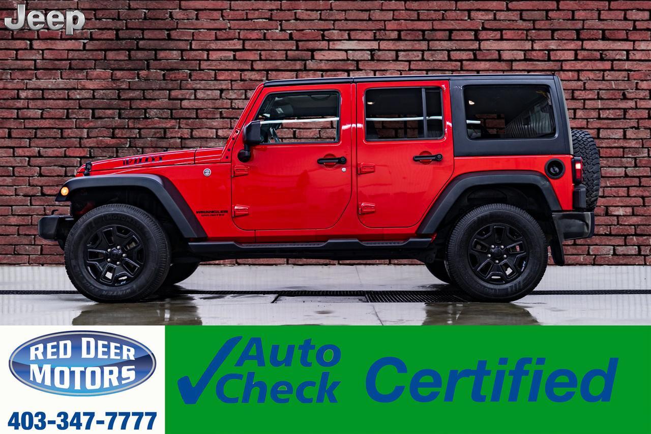 2016 Jeep Wrangler Unlimited 4x4 Willys Red Deer AB