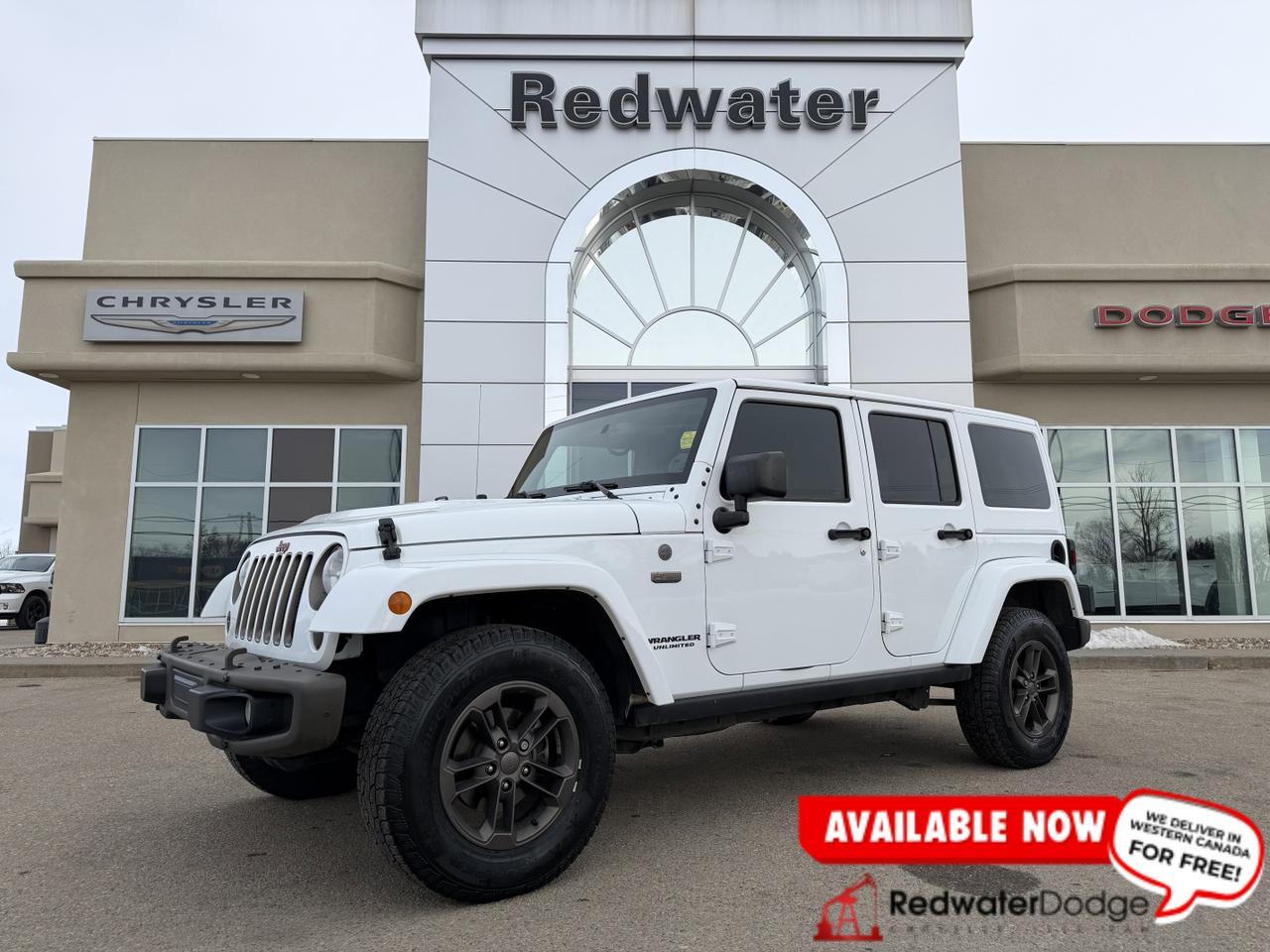 2016 Jeep Wrangler Unlimited 75th Anniversary 4WD V6 | Freedom Hardtop | Remote Start | Heated Seats | Alpine Audio | Towing