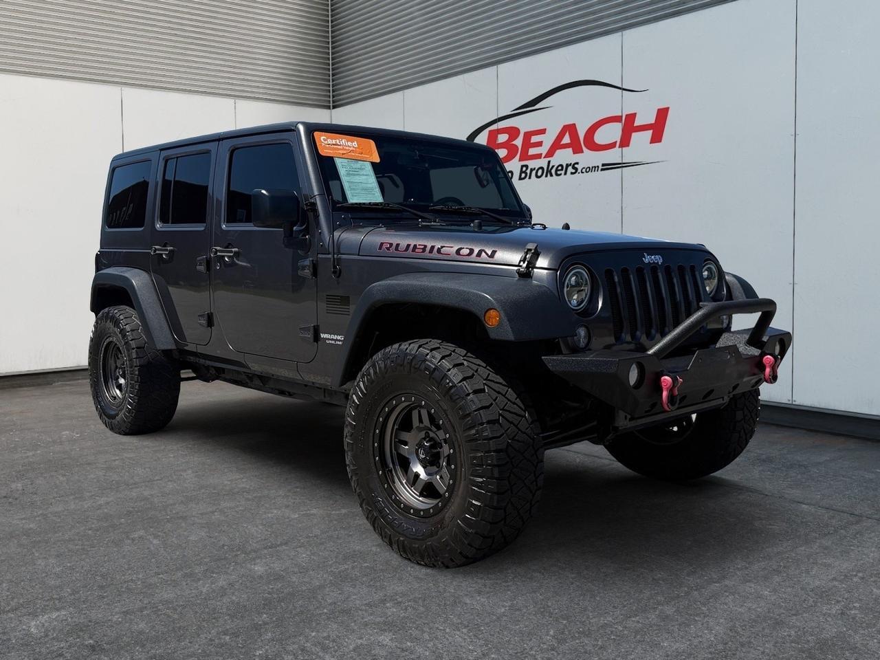2016 Jeep Wrangler Unlimited Rubicon, EXTRA FUEL TANKS, POWERED WINDOWS, BLUETOOTH WIRELESS, ALPINE PREMIUM SPEAKERS, HEATED SEATS, HILL START ASSIST, LOW MILES! Norfolk VA
