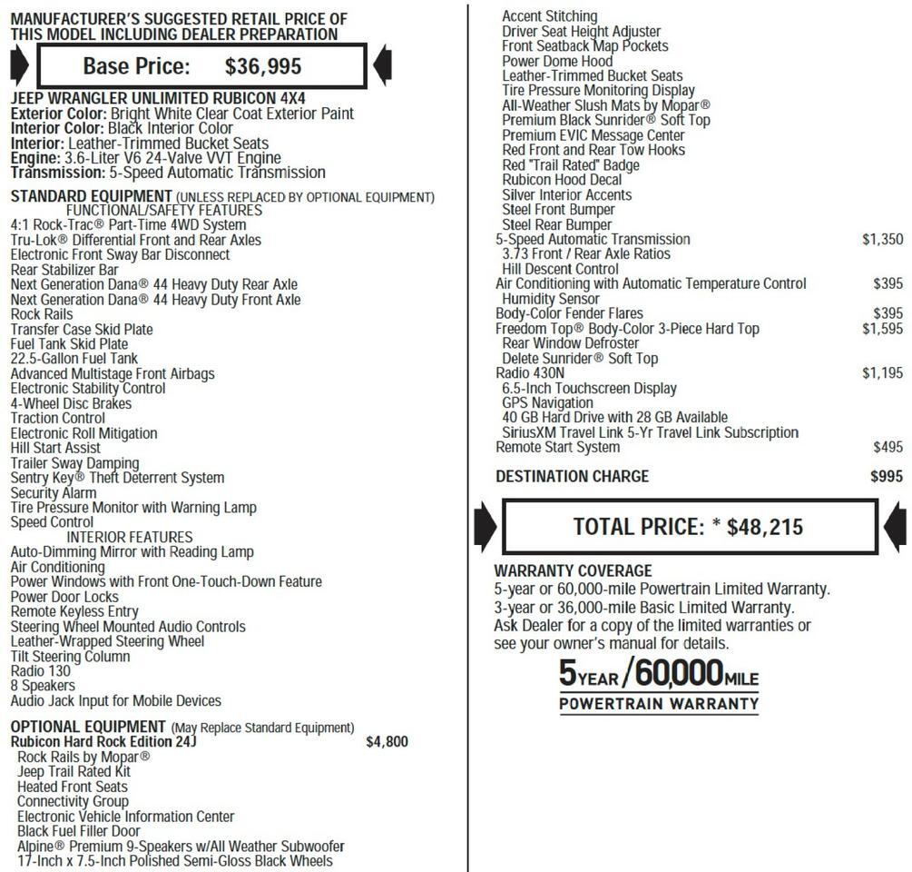 2016 Jeep Wrangler Unlimited Rubicon Hard Rock 4X4 / AEV JK350 Edition! Lincolnton NC