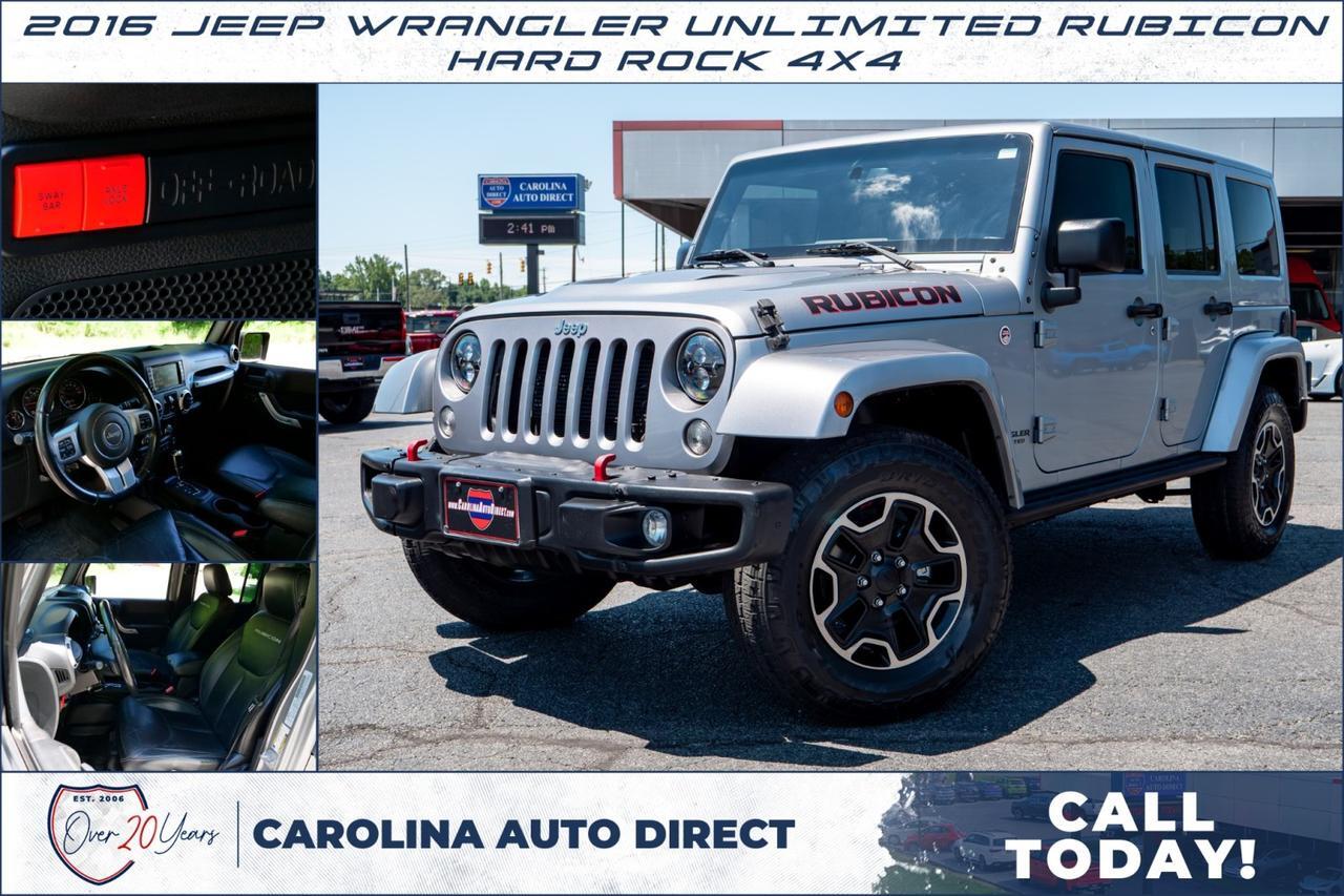 2016 Jeep Wrangler Unlimited Rubicon Hard Rock 4X4 / Steel Bumpers / Leather Seats!