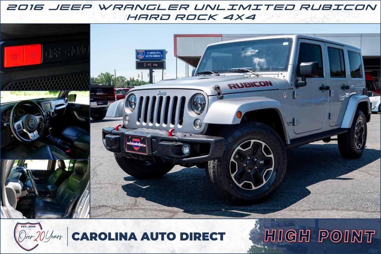 2016 Jeep Wrangler Unlimited Rubicon Hard Rock 4X4 / Steel Bumpers / Leather Seats!