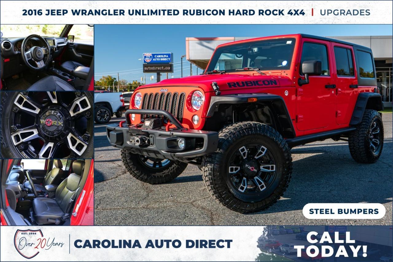 2016 Jeep Wrangler Unlimited Rubicon Hard Rock 4X4 / UPGRADES / Leather Seats