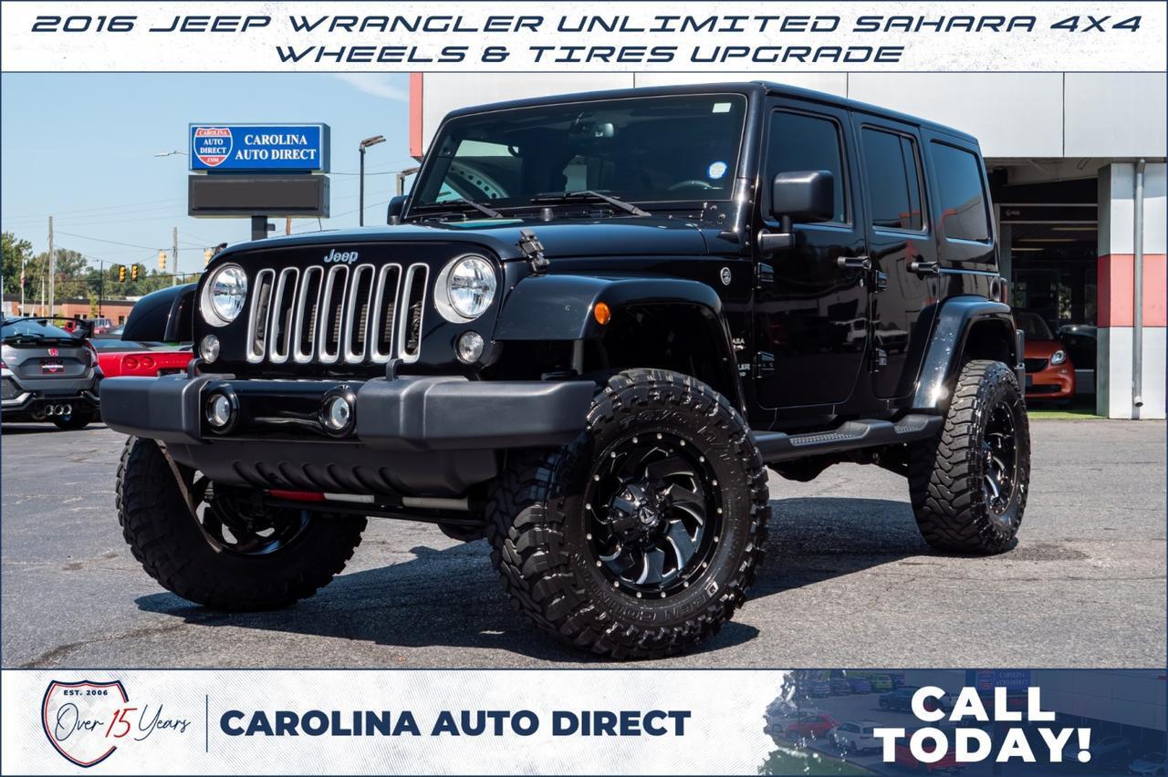 2016 Jeep Wrangler Unlimited Sahara 4X4 / Wheels & Tires / Heated Leather Seats! Lincolnton NC