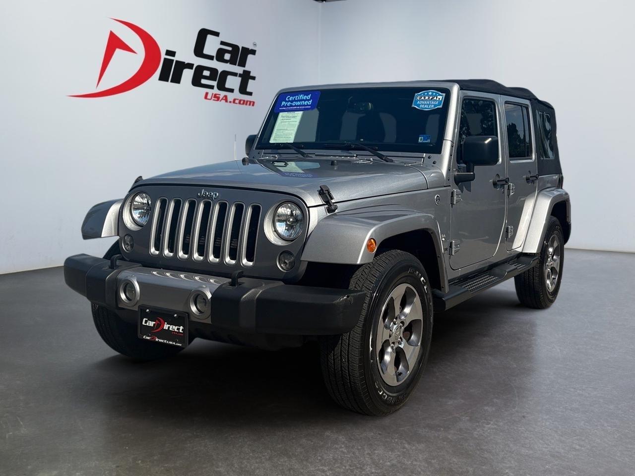 2016 Jeep Wrangler Unlimited Sahara, FENDER FLARES, RUNNING BOARDS, TOW PACKAGE, BLUETOOTH, UCONNECT, TINTED WINDOWS, SOFT TOP, LOW MILES, 1 OWNER, WRANGLE THE ROAD IN THIS JEEP!