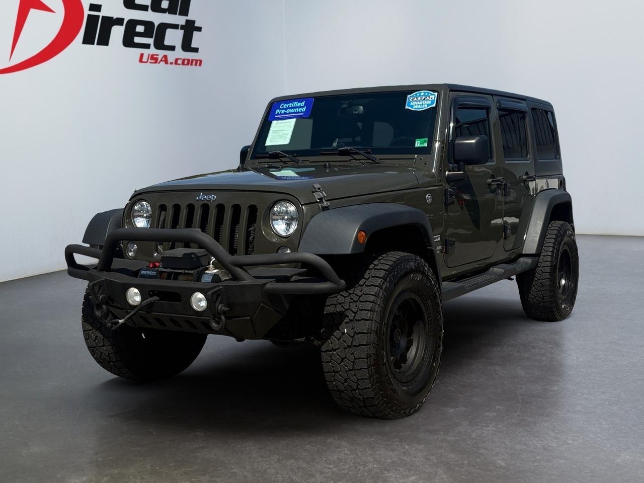 2016 Jeep Wrangler Unlimited Sport, 4X4, RUNNING BOARDS, TOW PACKAGE, BLUETOOTH, CUSTOM XD SERIES WHEELS, KEYLESS ENTRY, ONLY 1 OWNER, LOW MILES, GET THIS JEEP ON THE ROAD THIS SUMMER!