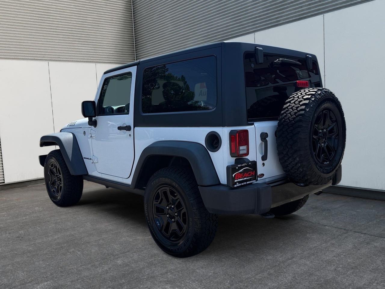 2016 Jeep Wrangler Willys Wheeler, BLUETOOTH, POWER/HEATED MIRRORS, TOW HOOKS, SPARE TIRE, FENDER FLARES, BLACK WHEELS, CLEAN CARFAX, LOW MILES! Norfolk VA