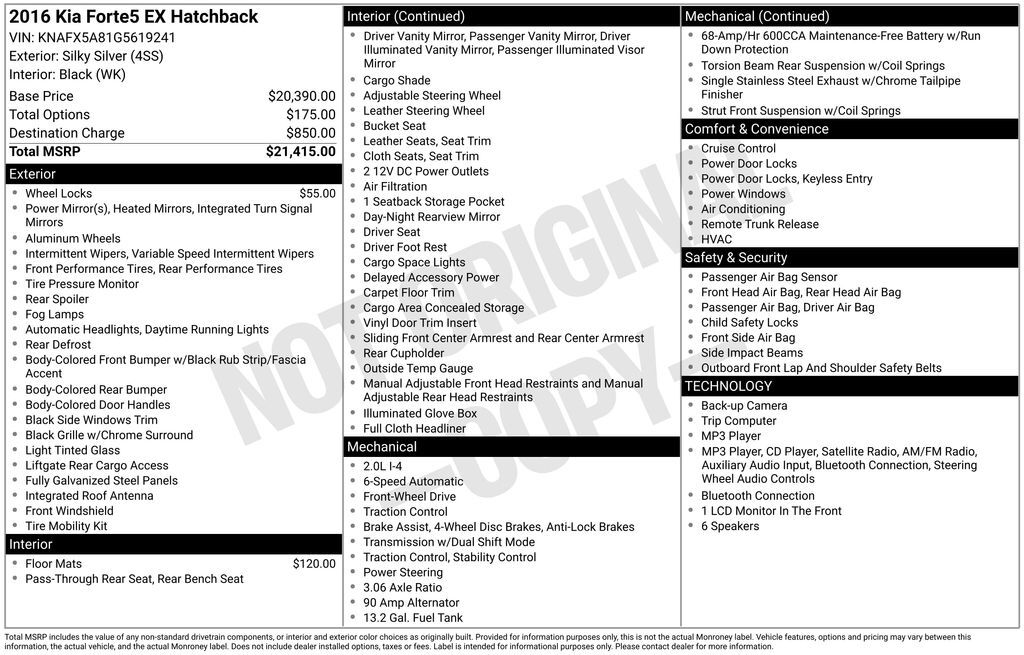 2016 Kia Forte5 EX